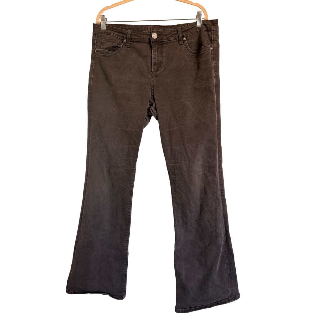 KUT from the Kloth Womens Brown Bootcut Jeans Size 16 Stretch Dark Wash Flare